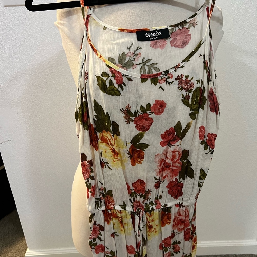 white floral romper